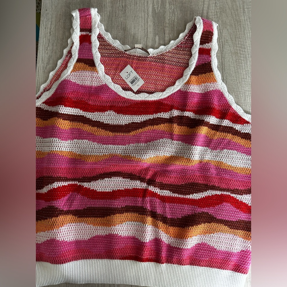 LOFT multicolored Knit sweater tank